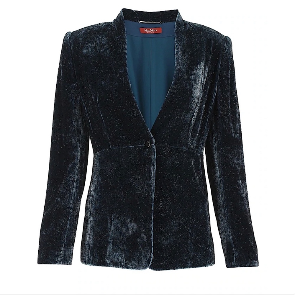 Max Mara Glittery Velvet Blazer - FREE delivery